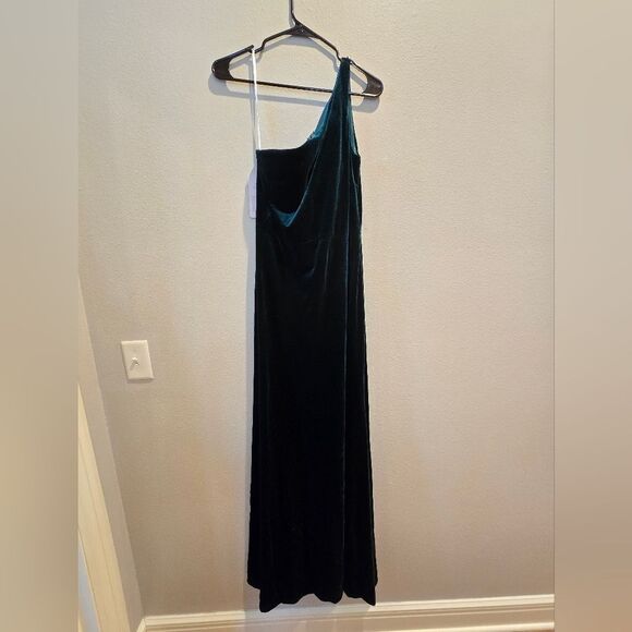Jenny Yoo Cybill Velvet Dress Emerald Green NWT SIZE 6 - Picture 7 of 9